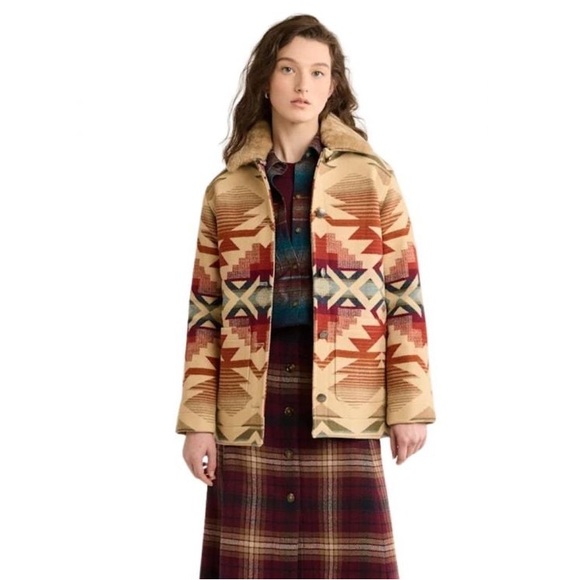 PENDLETON | Women’s Stillwater Tan Brownsville Coat - Sz Large - NWT - Picture 14 of 15